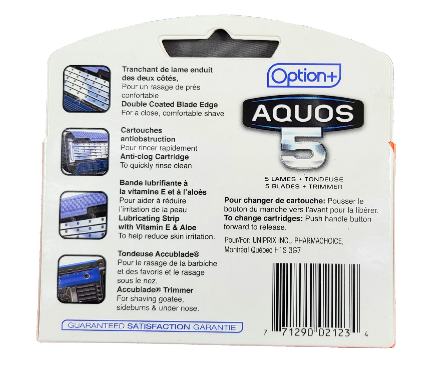 OPTION+ AQUOS 5 SHAVING BLADES 4'S