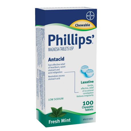 PHILLIP'S MILK OF MAGNESIA CHEWABLE TABS 100'S
