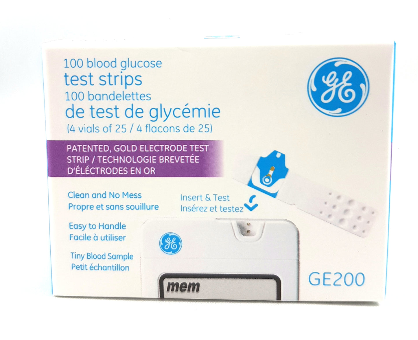 GE200 TEST STRIPS FOR GE200 MTR AUTOCODNG SEALED VIALS 100'S