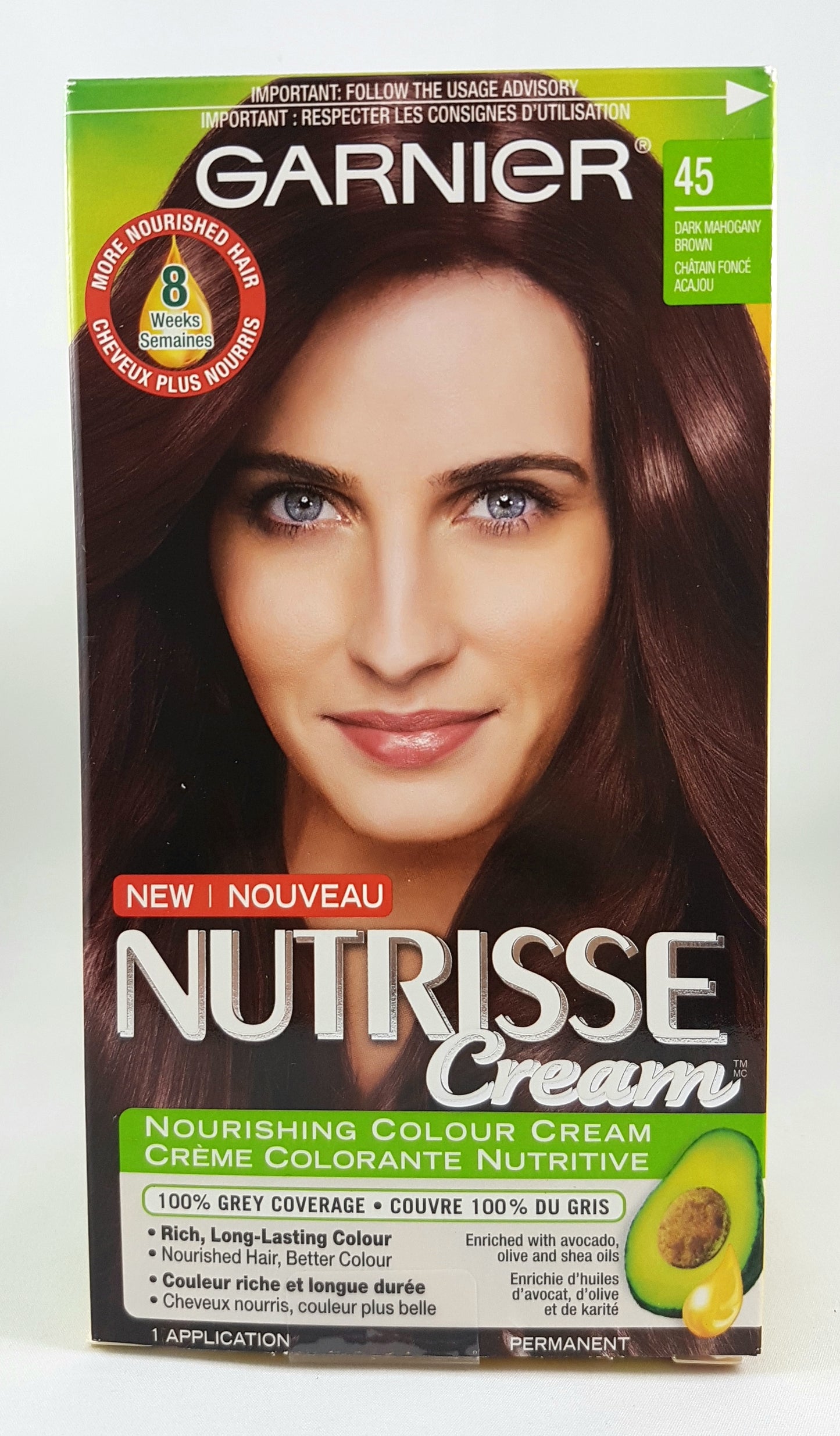 GARNIER NUTRISSE HAIRCOLOR #45 DARK MAHOGANY BROWN CINNAMON STICK
