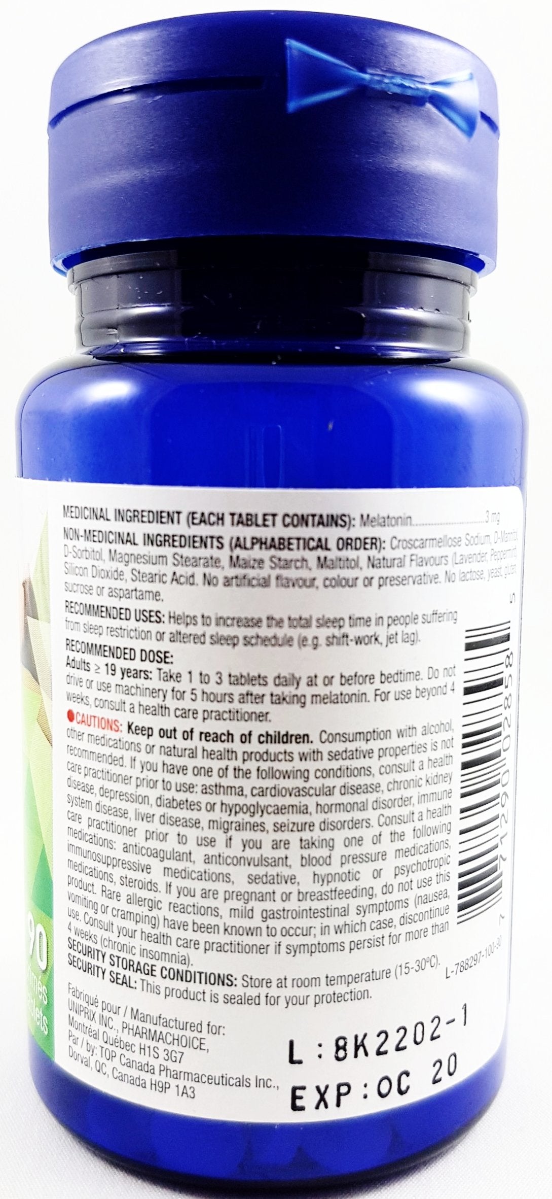 OPTION + MELATONIN 3MG 90 TABLETS