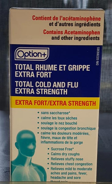 OPTION+ TOTAL COLD AND FLU ES 180ML