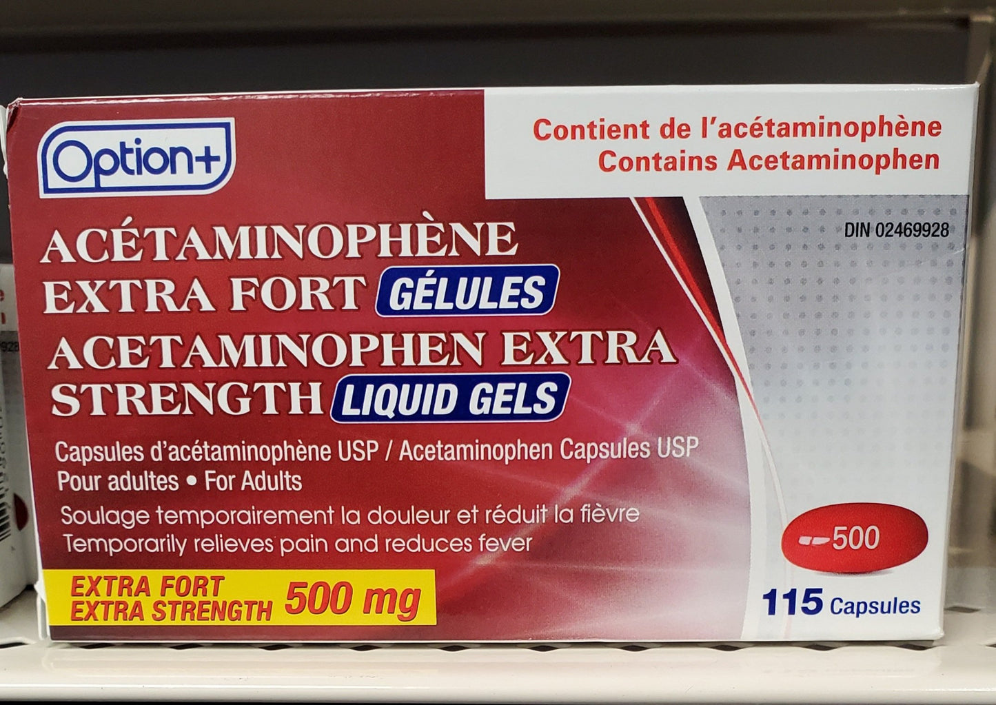 OPTION+ EXTRA STRENGTH LIQUID GELS 500MG