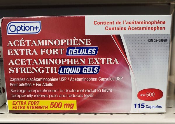 OPTION+ EXTRA STRENGTH LIQUID GELS 500MG