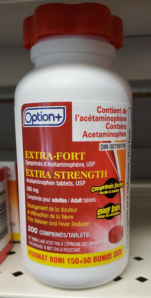 OPTION+ EXTRA STRENGTH 500MG