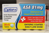 OPTION+ ASA 81MG 30+5 CAPSULES