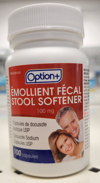 OPTION+ STOOL SOFTENER 100'S