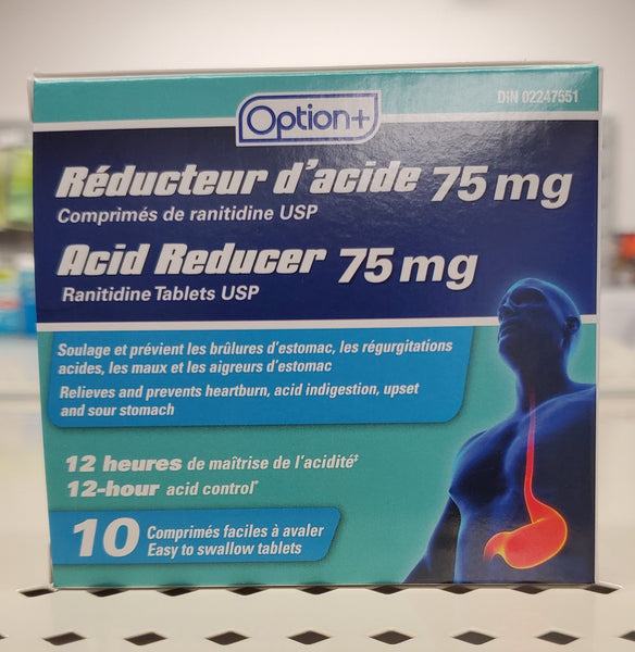 OPTION+ RANITIDINE 75MG (GENERIC ZANTAC)