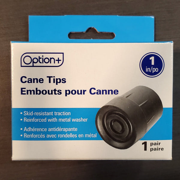 OPTION+ CANE TIP PAIR 1"