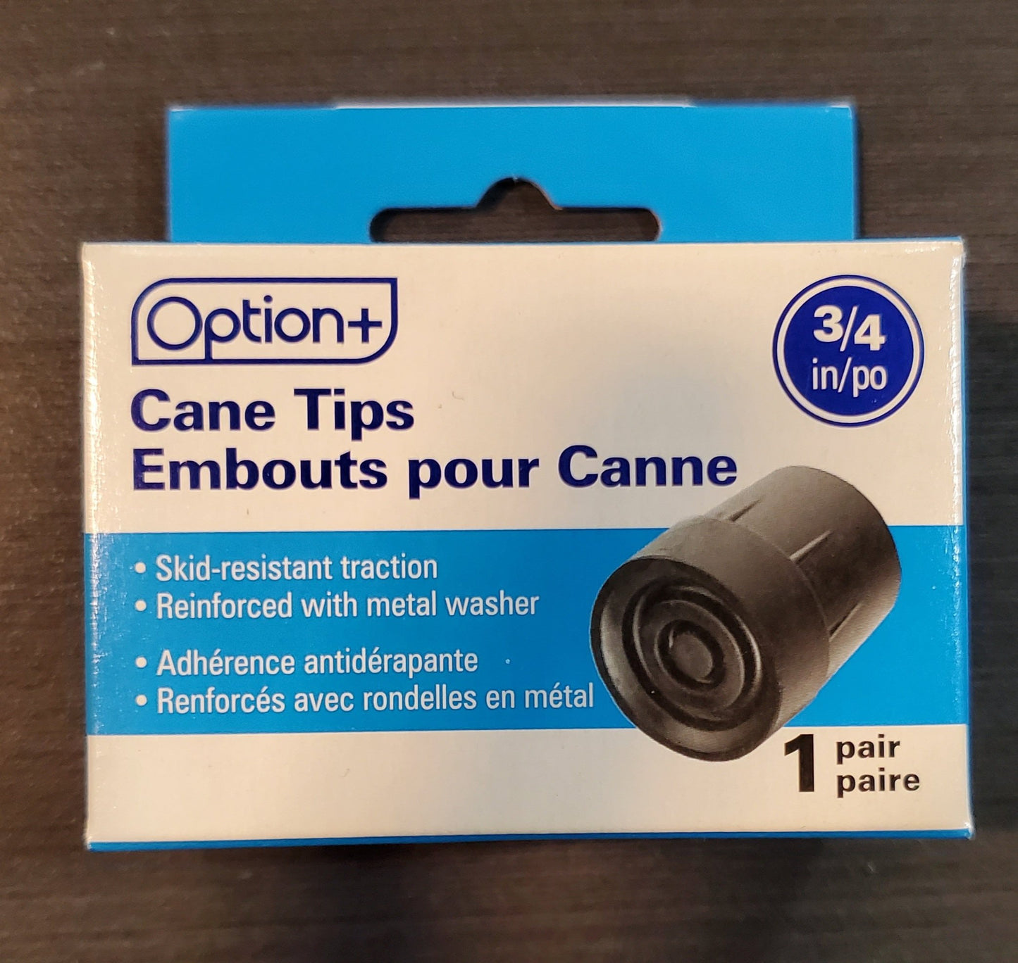 OPTION+ CANE TIP PAIR 3/4INCH