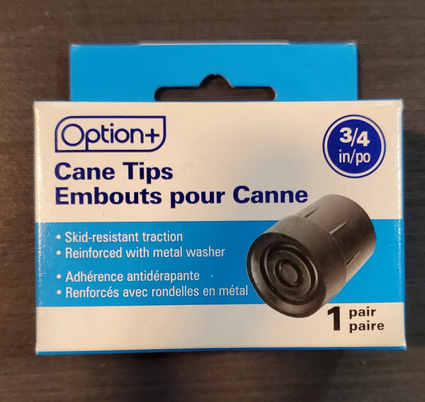 OPTION+ CANE TIP PAIR 3/4INCH