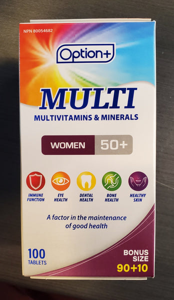 OPTION+ MULTI MULTIVIT & MIN WOMEN 50+ 100 TABS