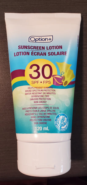 OPTION+ SUNSCREEN LOTION SPF30 120ML