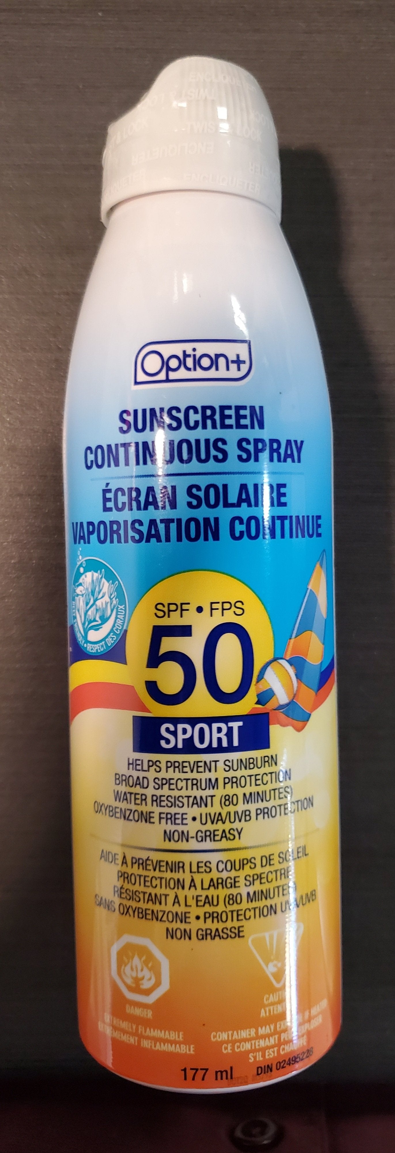 OPTION+ SUNSCREEN SPRAY SPORT SPF50 177ML