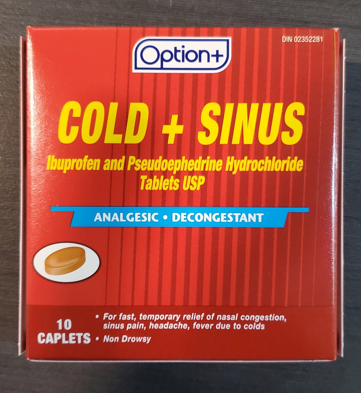 OPTION+ COLD & SINUS 10'S
