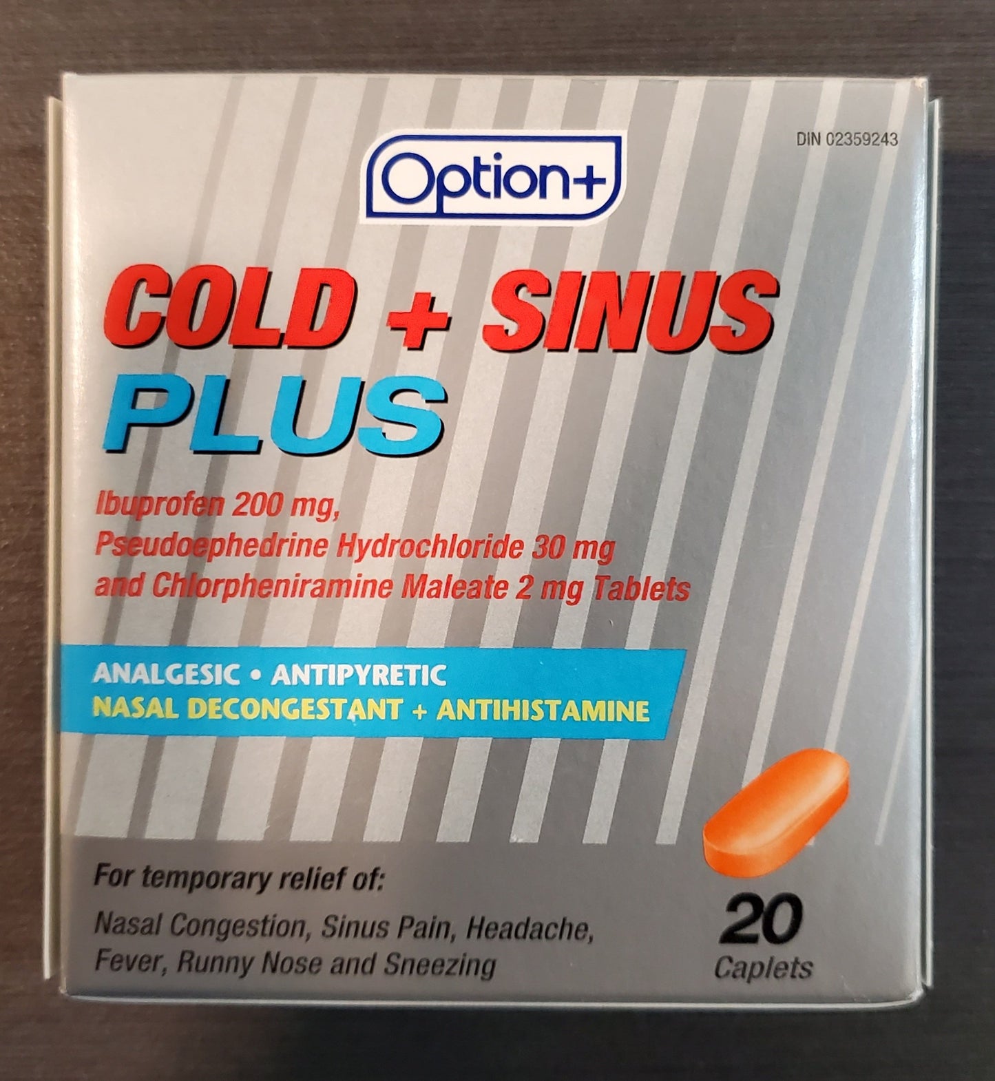 OPTION+ COLD + SINUS PLUS 20'S