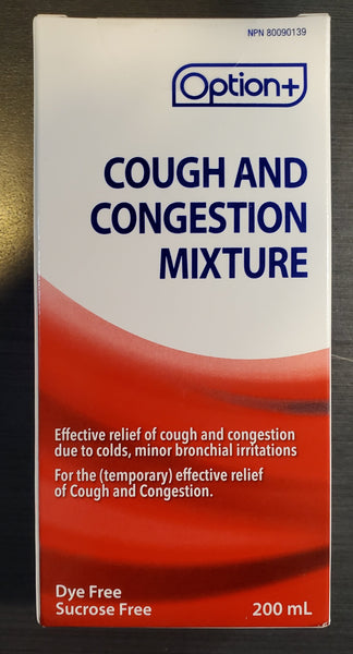 OPTION+ COUGH AND CONGESTION MIXTURE 200ML (GENERIC BUCKLEY'S ORIGINAL)