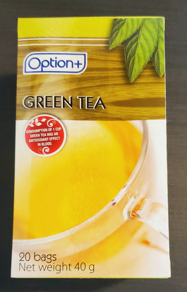 OPTION+ GREEN TEA 20 TEA BAGS