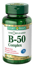 NATURES BOUNTY VITAMIN B-50 COMPLEX TIME RELEASE 100'S - Queensborough Community Pharmacy