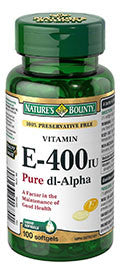 NATURE'S BOUNTY 100% PRESERVAT FREEVIT E 400IU SOFTGELS 100'S - Queensborough Community Pharmacy