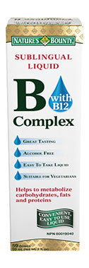 NATURE'S BOUNTY SUBLINGUAL LIQ VIT B COMPLEX 59ML - Queensborough Community Pharmacy