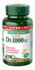 NATURE'S BOUNTY VIT D3 1000IU 250'S - Queensborough Community Pharmacy