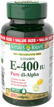 NATURES BOUNTY E 400IU SYN VALUE 200'S - Queensborough Community Pharmacy