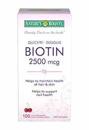 NATURES BOUNTY BIOTIN 2500MCG 100'S - Queensborough Community Pharmacy