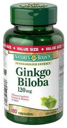 NATURE'S BOUNTY GINKGO BILOBA 120MG180'S - Queensborough Community Pharmacy