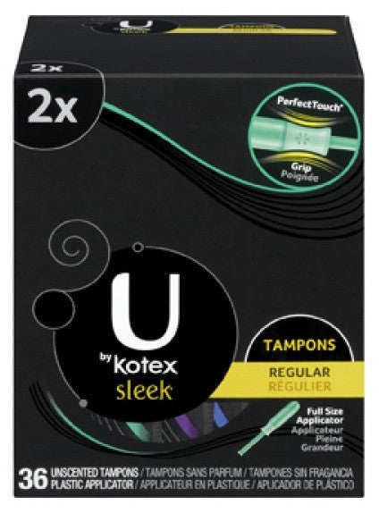 U BY KOTEX TAMPONS REG 36'S - Queensborough Community Pharmacy