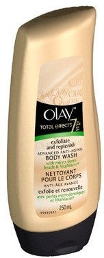 OLAY TOTAL EFFECTS B/WASH A/A EXFOLIATE & REPLENISH 250ML - Queensborough Community Pharmacy