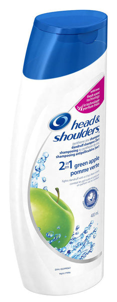 HEAD SHLDR 2 IN 1 GREEN APPL 400ML - Queensborough Community Pharmacy