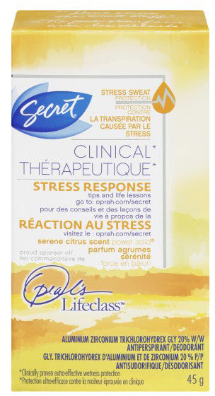 SECRET CLINICAL POWER SOLID DEOD SERENE CITRUS 45G - Queensborough Community Pharmacy