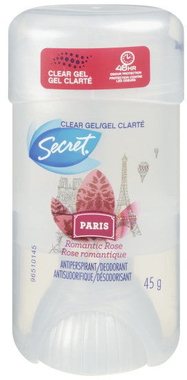 SECRET CLEAR GEL PARIS ROMAN ROSE 45G - Queensborough Community Pharmacy