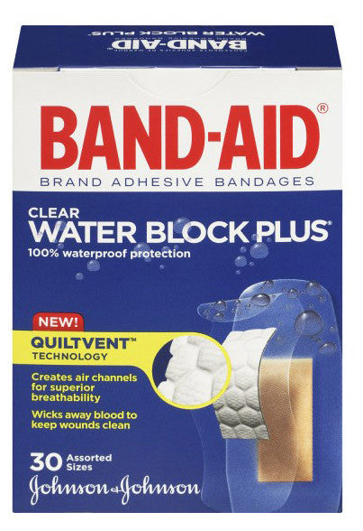 J&J BAND-AID WATERBLOCK CLR ASST 30'S - Queensborough Community Pharmacy