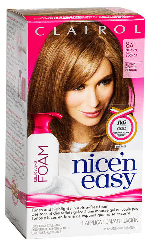 NICE'N EASY COLOR BLEND FOAM 8A MEDASH BLOND 1'S - Queensborough Community Pharmacy