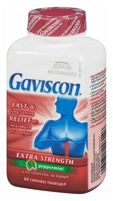 GAVISCON TABS X-STR PEPPERMINT ALUMINIUM FREE 60'S - Queensborough Community Pharmacy