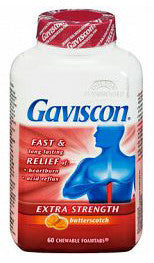 GAVISCON X-STR BUTTERSCOTCH TABS 60'S - Queensborough Community Pharmacy