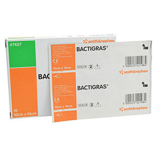 BACTIGRAS 10CMX10CM BOX OF MFGR CODE SN7457 10'S - Queensborough Community Pharmacy