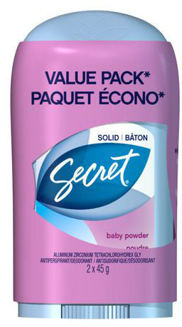 SECRET INVISIBLE BABY POWDER TWIN PACK 2/45G - Queensborough Community Pharmacy