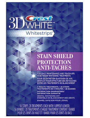CREST 3D WHITE STRIP STAIN SHIELD 28'S - Queensborough Community Pharmacy