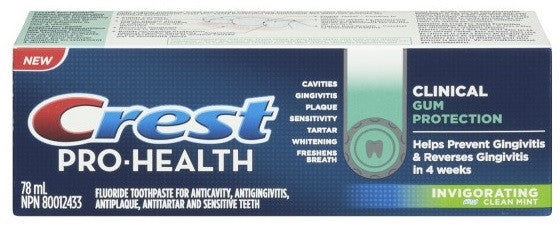 CREST PRO-HEALTH PASTE GUM PROTECTION INVIGORATING CLEAN MINT 78ML - Queensborough Community Pharmacy