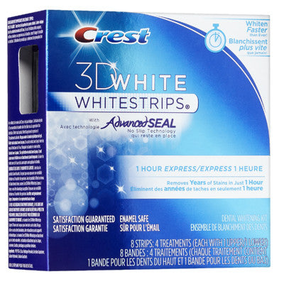 CREST 3D WHITE WHITENING STRIPS 1HREXPRESS 4'S - Queensborough Community Pharmacy