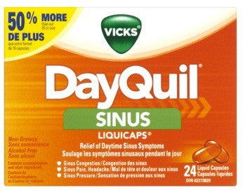VICKS DAYQUIL SINUS CAP 24'S - Queensborough Community Pharmacy