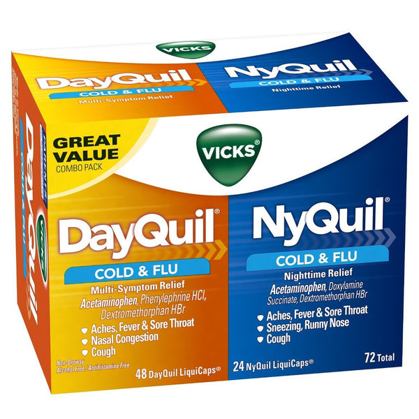 DAYQUIL NYQUIL COLDANDFLU CMBO 72'S - Queensborough Community Pharmacy
