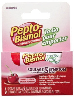 PEPTO BISMOL TO-GO CHEW TABS 24'S - Queensborough Community Pharmacy