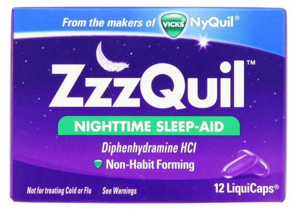 ZZZQUIL NIGHTTIME SLEEP-AID LIQUICAPS 12'S - Queensborough Community Pharmacy