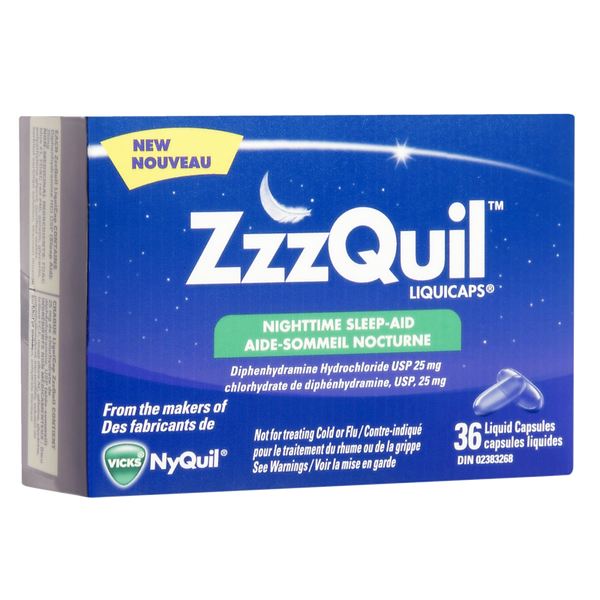 ZZZQUIL NIGHTTIME SLEEP-AID LIQUICAPS 36'S - Queensborough Community Pharmacy