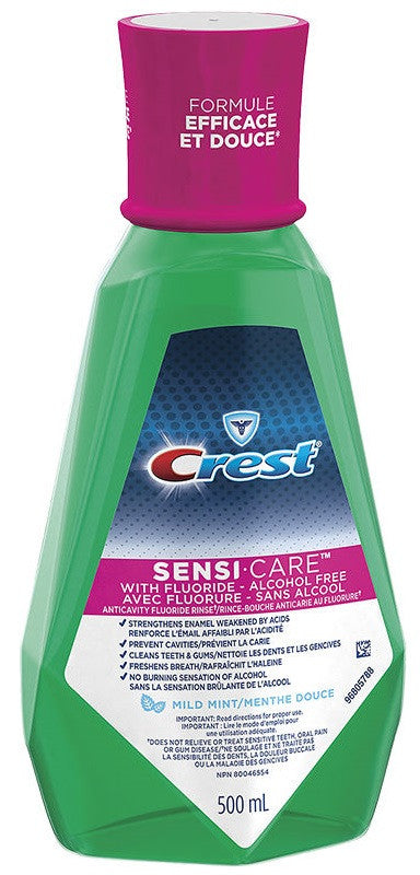 CREST PRO-HEALTH SENSI-CARE ORAL RINSE MILD MINT 500ML - Queensborough Community Pharmacy