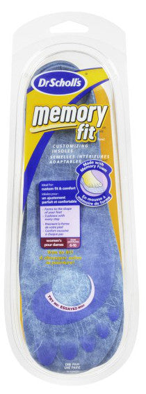 SCHOLL MEMORY FIT INSOLES WMN #86236 - Queensborough Community Pharmacy